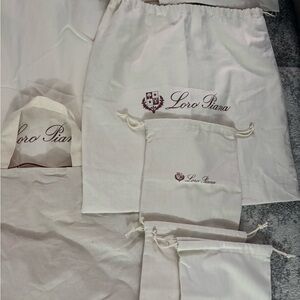 Loro Piana Cream Dust Bags Collection
